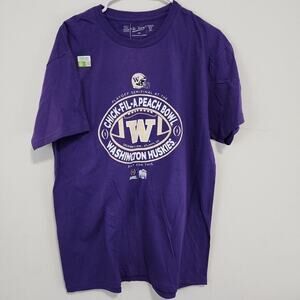 Washington Huskies Chick Fil A Peach Bowl 2016 T Shirt Mens Size L New Old Stock